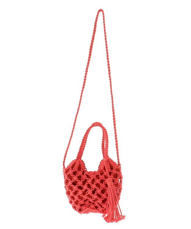 CRAFT STANDARD BOUTIQUE 別注/maison vert マクラメ手編みショルダーバッグ Red