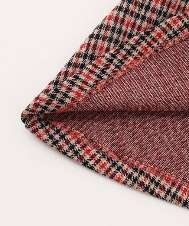 組曲 KIDS 【90-100㎝】チェックジャガード ワンピース ブラウン系3