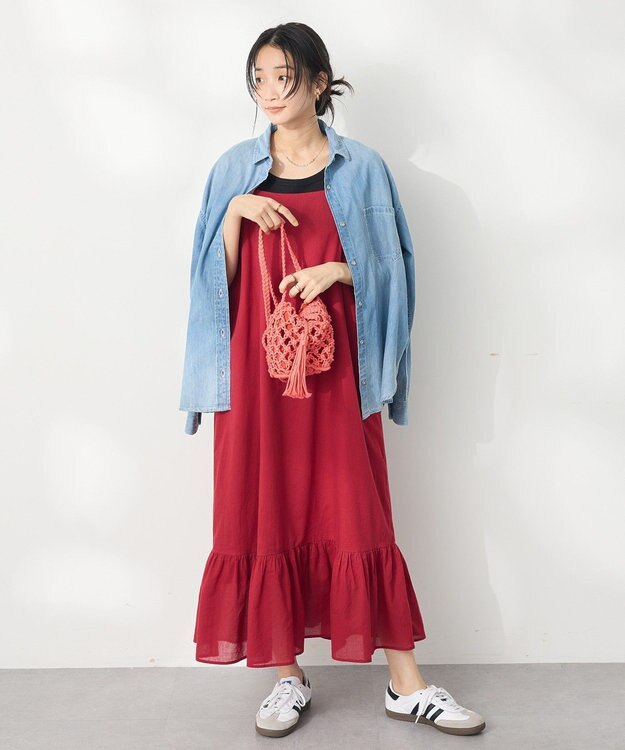 CRAFT STANDARD BOUTIQUE 別注/maison vert マクラメ手編みショルダーバッグ Red
