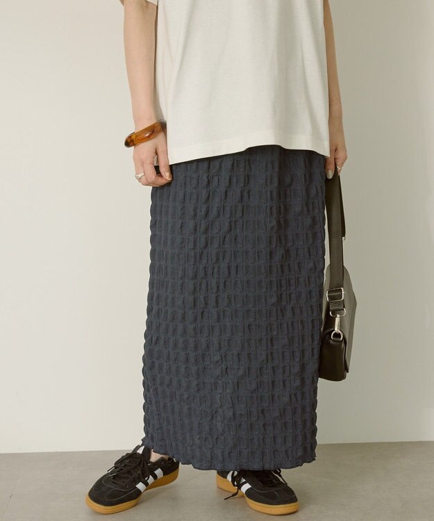 AMERICAN HOLIC ポコポコナロースカート Navy