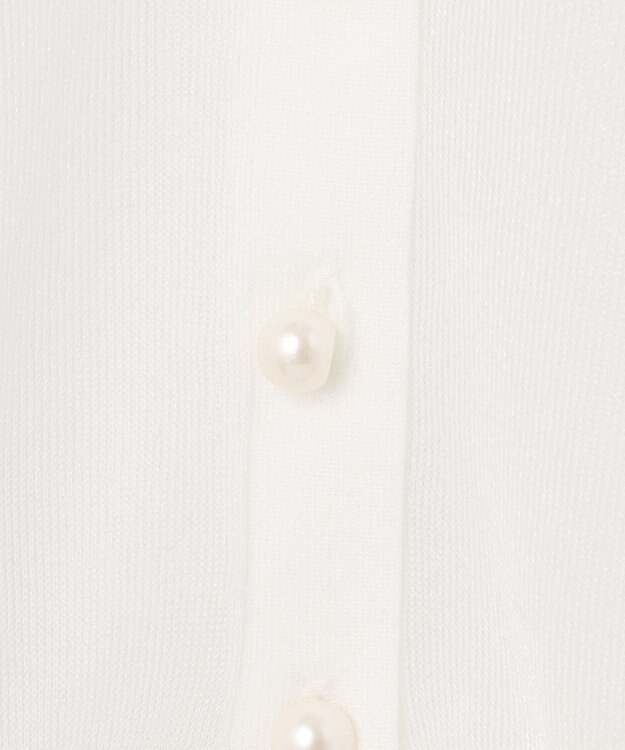 GRACE CONTINENTAL ラメシアードルマンニットカーディガン ホワイト