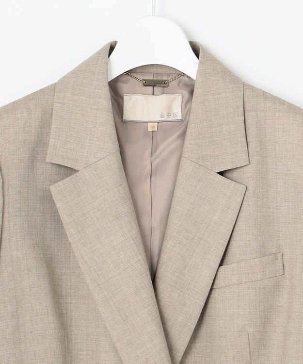自由区 【セットアップ可】ライトウールトロピカル テーラードジャケット ベージュ系