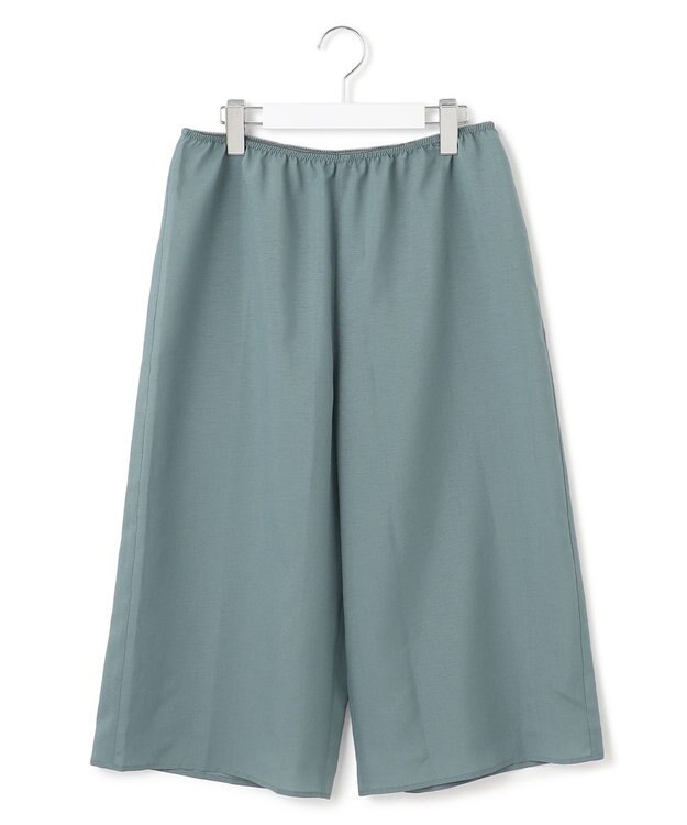 23区 S 【洗える】LIBECOリネン ガウチョ パンツ ダークグリーン系