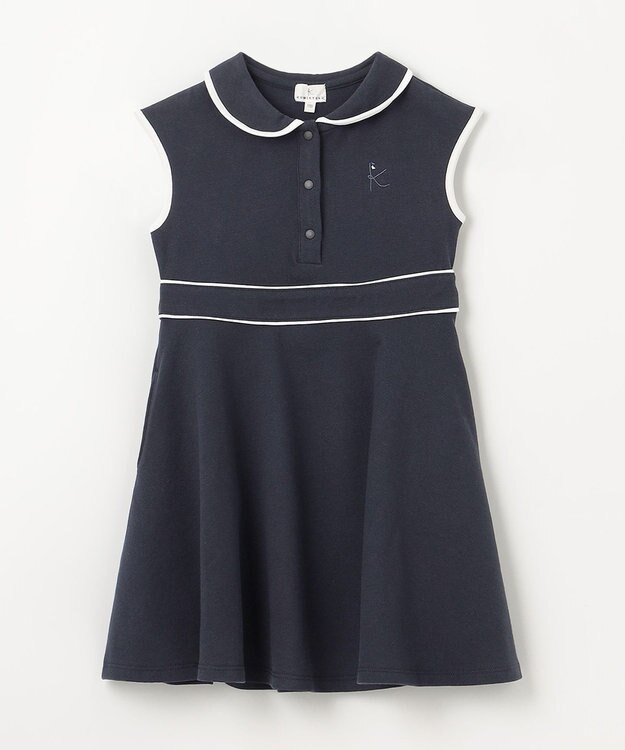 組曲 KIDS 【110-140㎝】カノコ ワンピース ネイビー系