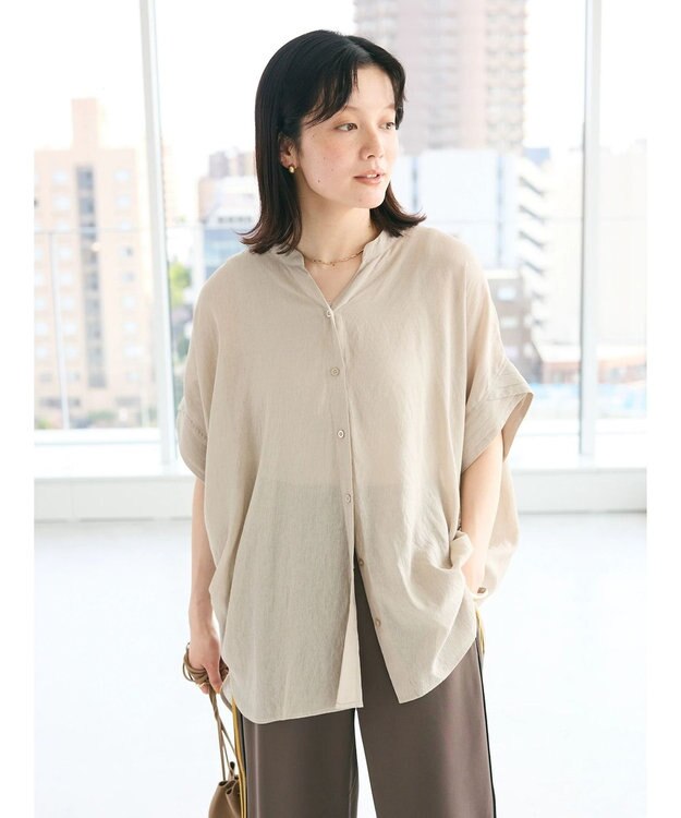 CRAFT STANDARD BOUTIQUE ヴィンテージボイルミルフィーユチュニック Beige