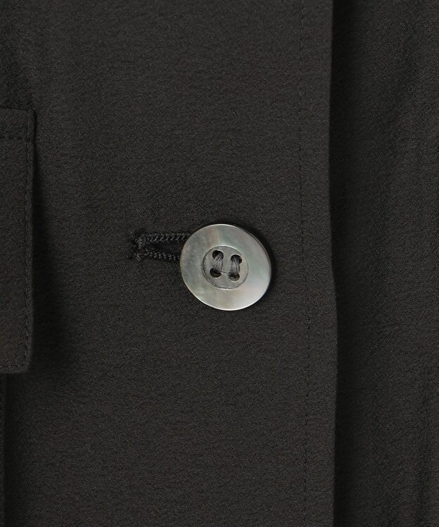 BEIGE， 【洗える】AMARYLLIS / ウエストベルトシアーサファリジャケット Black