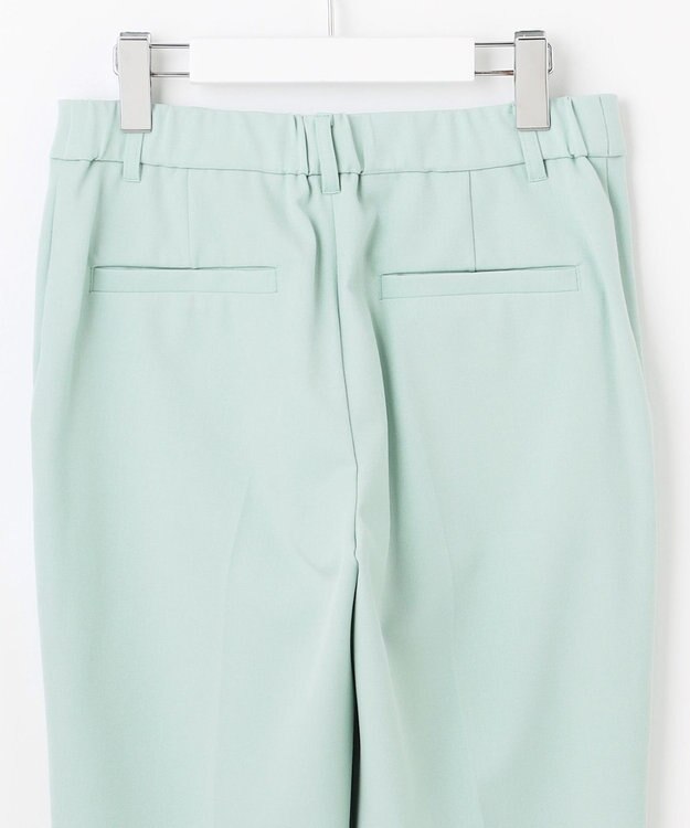 自由区 【撥水加工・洗える】TRギャバ裏起毛テーパード パンツ アイスグリーン