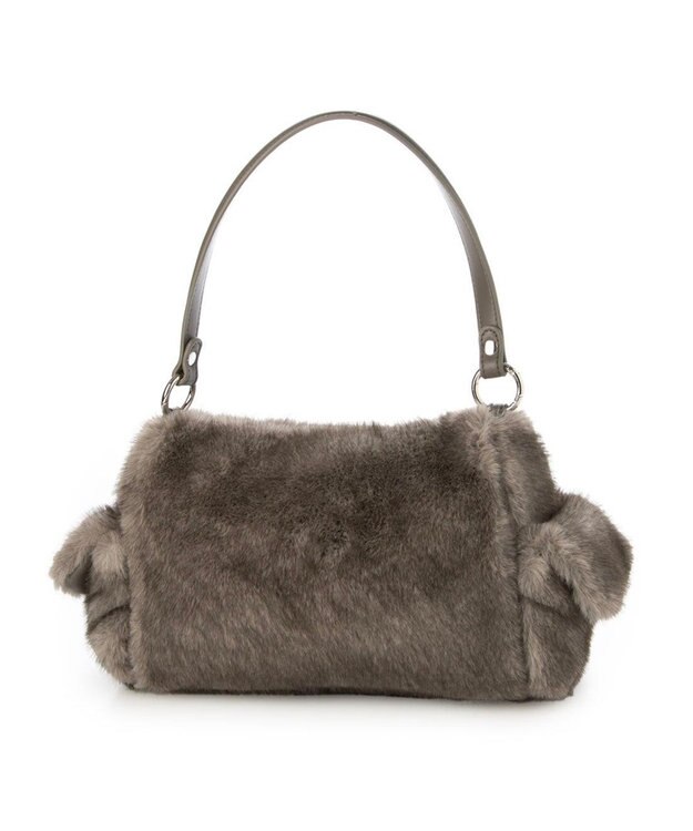 UNBILLION カシュカシュ cachecache / フェイクファーフラップポケット付き2wayショルダー GY