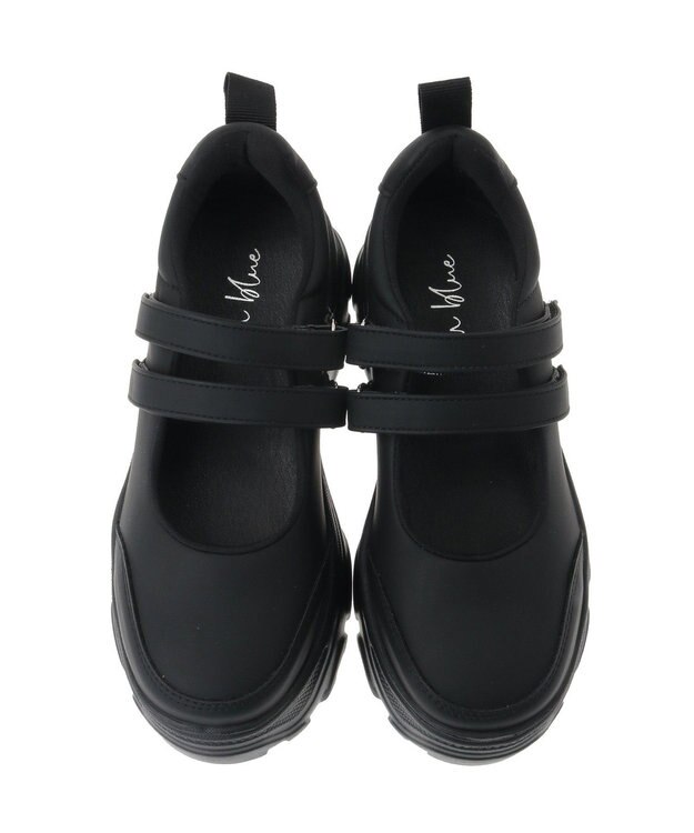 Green Parks ・ｒｉｃｈ　ｂｌｕｅ　厚底ストラップスニーカー Black