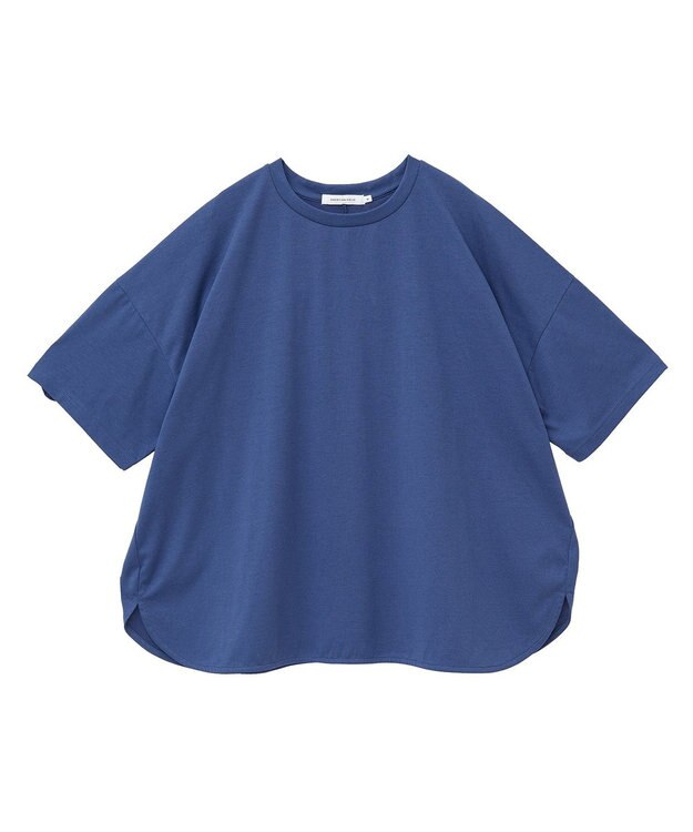 AMERICAN HOLIC バックフリルラウンドカットプルオーバー Deep Blue