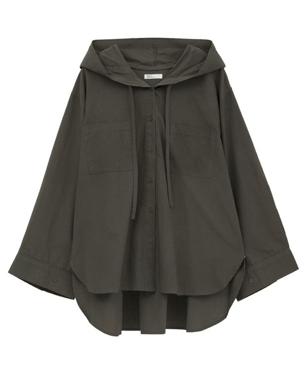 CRAFT STANDARD BOUTIQUE フーディーオーバーサイズシャツ Charcoal Gray