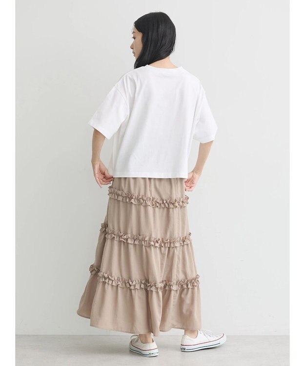 earth music&ecology ミニフリルボリュームスカート Mocha
