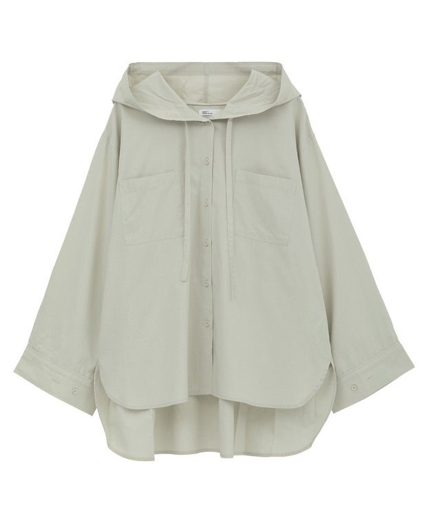 CRAFT STANDARD BOUTIQUE フーディーオーバーサイズシャツ Light Beige