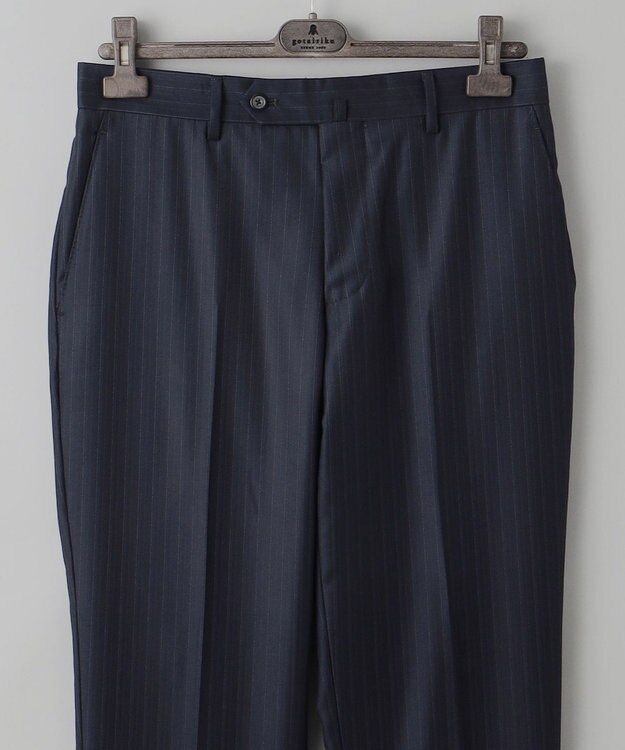 GOTAIRIKU シワになりにくい【御幸毛織/みゆきけおり】Superio160 スーツ_ネイビーストライプ ネイビー系1