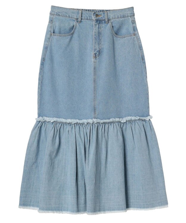 Green Parks ・Ｄｏｕｂｌｅ　Ｆｌａｇｓ　キリカエデニムスカート Light Indigo