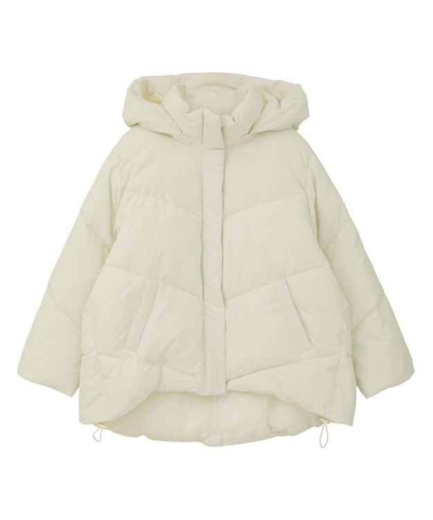 earth music&ecology 2WAYパファーブルゾン Ivory