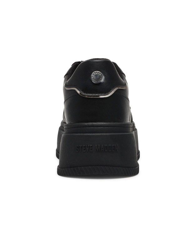 STEVE MADDEN DYNAMO メタルライン厚底スニーカー ブラックピューター