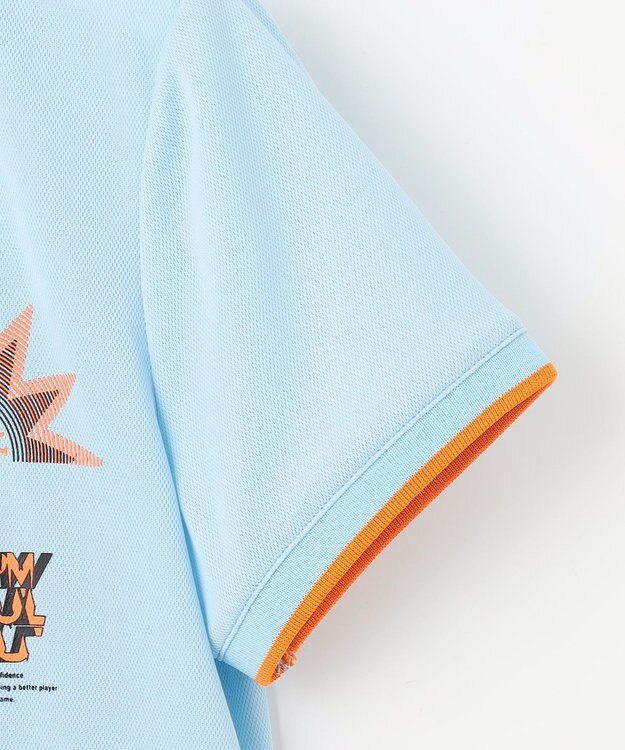 PW CIRCULUS 【UVカット / 吸水速乾】【WOMEN】グラフィティ モック T ゴルフウェア レディース スカイブルー系