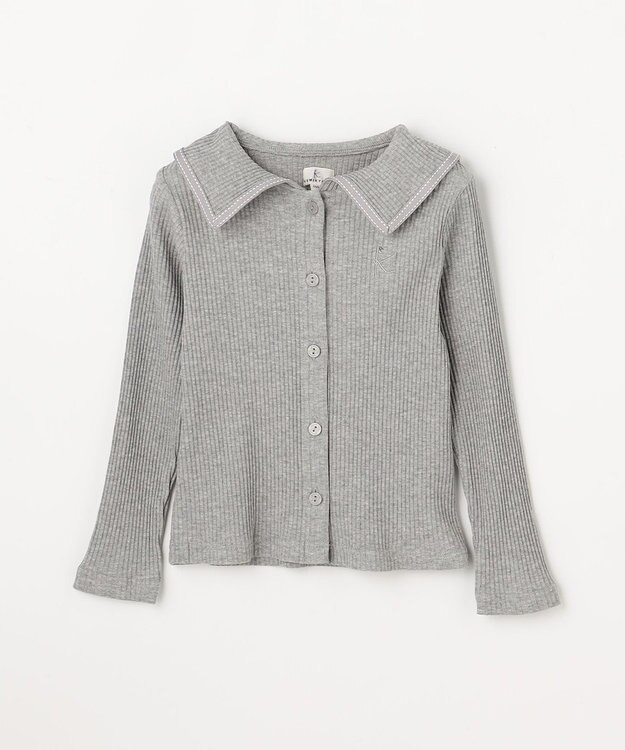 組曲 KIDS 【110-140㎝】 セーラーカラー リブトップス グレー