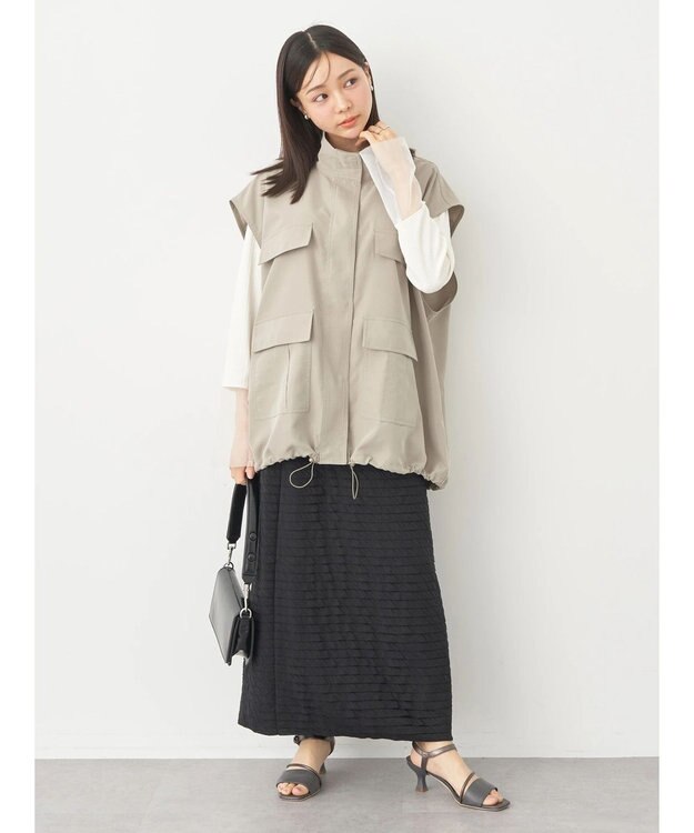 earth music&ecology 袖シアープルオーバー Ivory