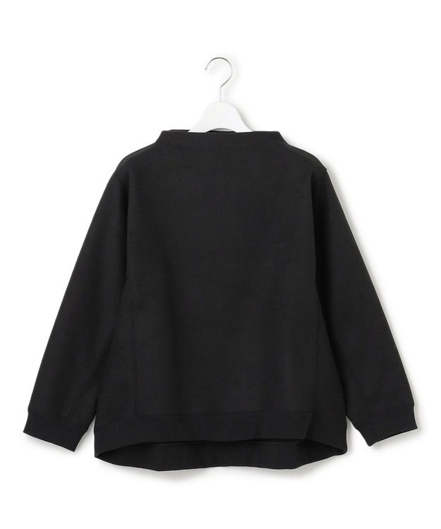 J.PRESS YORK STREET 【WOMEN】NEEDLE JERSEY ボトルネックプルオーバー ブラック系