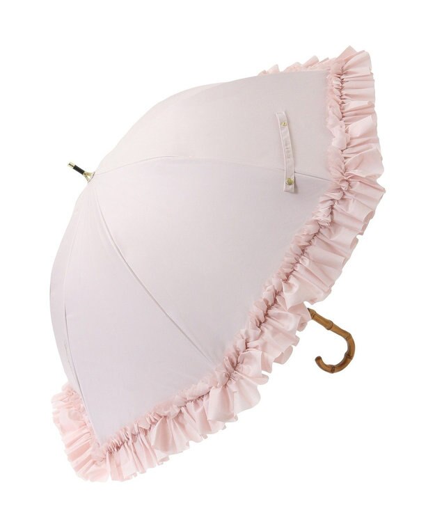 Maison de FLEUR 遮光&UV CUT フリル傘 Pink