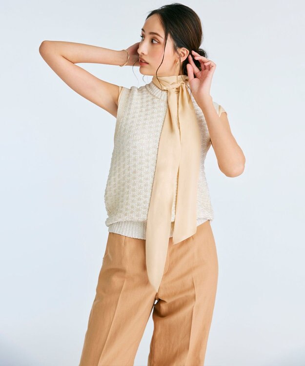 BEIGE， OLGA / ボウタイブラウス L.Orange