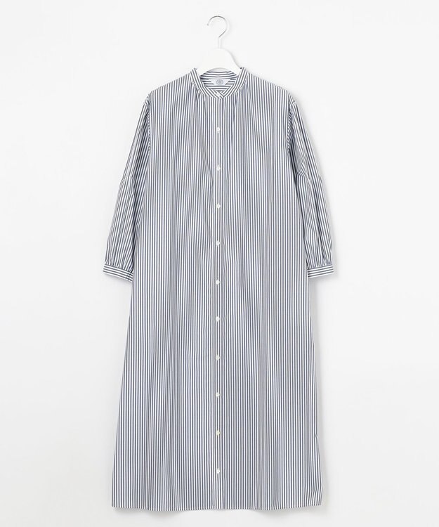 J.PRESS LADIES L 【WEB限定カラーあり・洗える・接触冷感・UVカット・イージーケア】 エステネージュストライプ ワンピース ネイビー系1