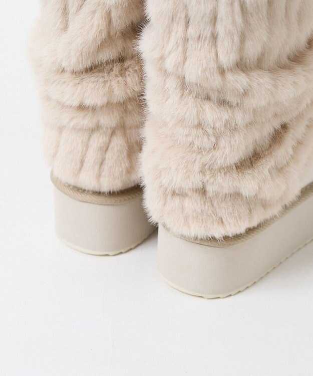 WEGO 【暖かい】2wayムートンタッチブーツ ライトベージュ