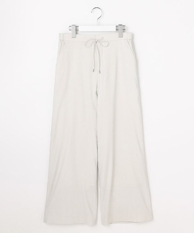 J.PRESS LADIES L 【WEB限定・人気素材・セットアップ対応】セルロースリネンストレッチ ワイドストレート パンツ 【WEB限定】ライトグレー系