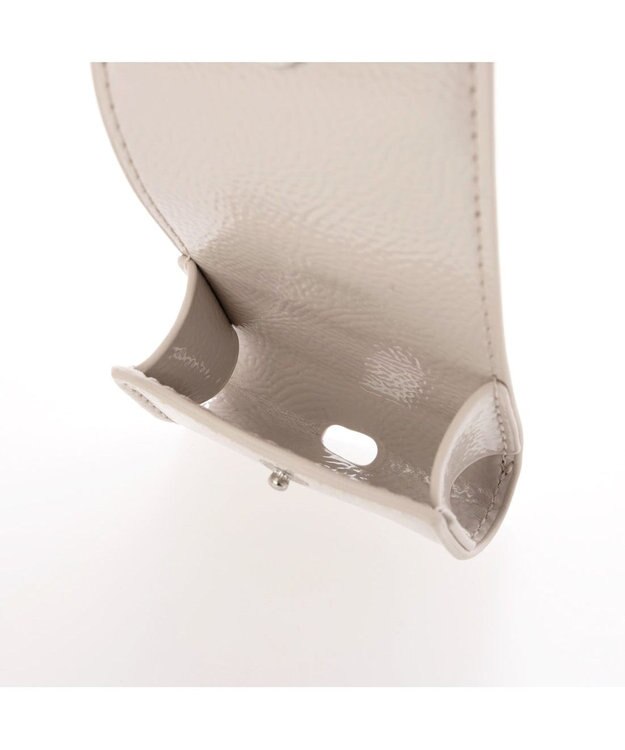 UNBILLION カシュカシュ cachecache / エナメル調中型ボストン アイボリー