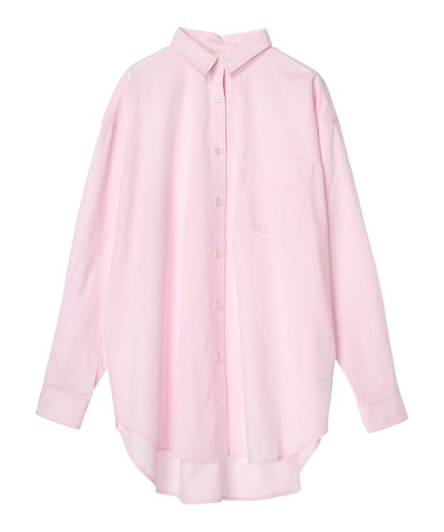 AMERICAN HOLIC ＵＶカット加工バックタックシャツチュニック Pink