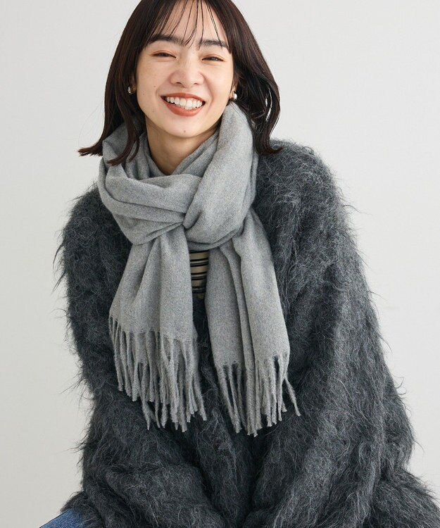 Green Parks カシミアライクストール Gray