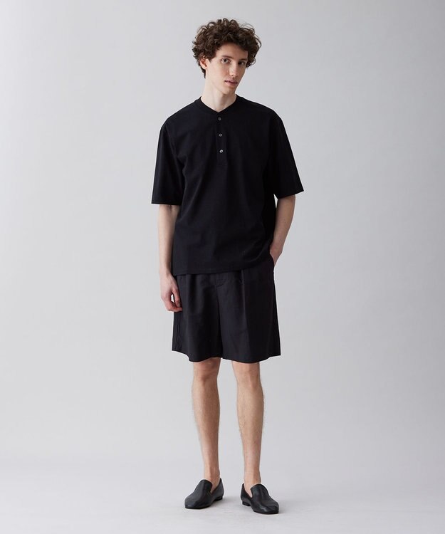 UNFILO MENS 多機能 ヘンリーネックＴシャツ ブラック