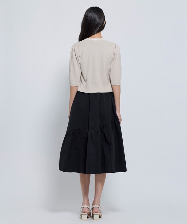 TOCCA HONEYCOMB MESH KNIT カーディガン ベージュ系