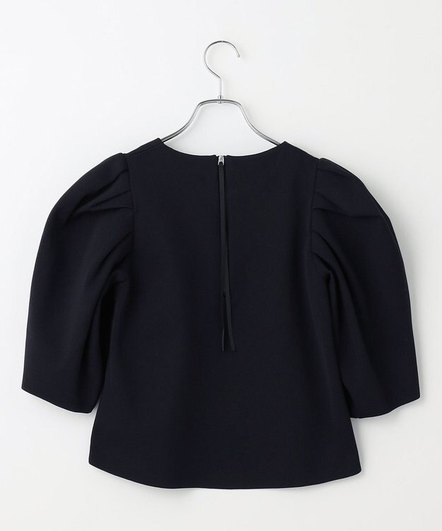 #Newans 【セレモニーにも】パフスリーブニット ネイビー