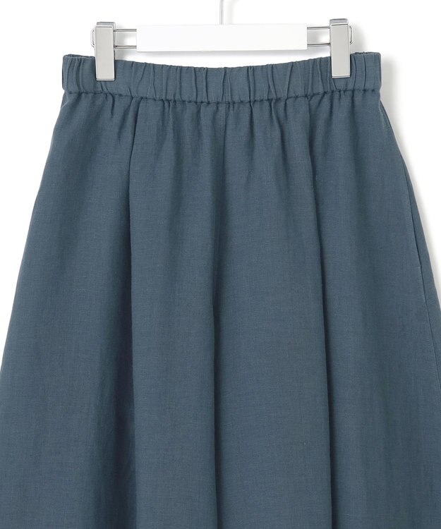 23区 S 【洗える】LIBECOリネン ガウチョ パンツ ダークグリーン系