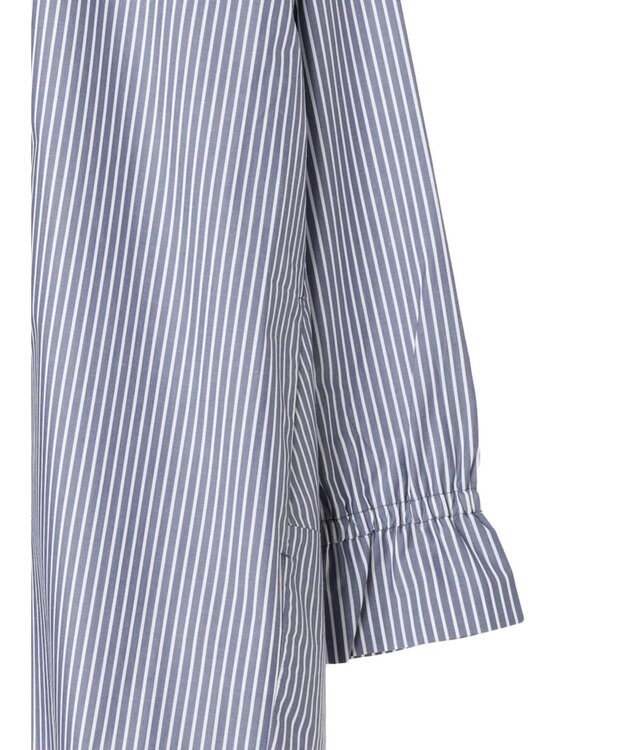 CRAFT STANDARD BOUTIQUE イージーケアコクーンポケ付きチュニック Stripe Navy