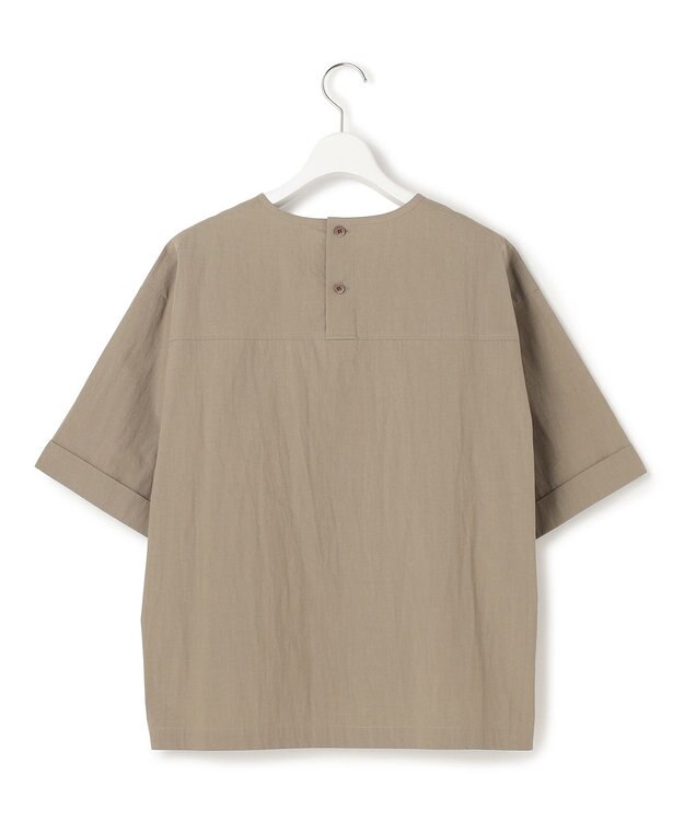 23区 【先行予約/SLOW/一部店舗限定】コットンナイロンタイプライター T ブラウス カーキ