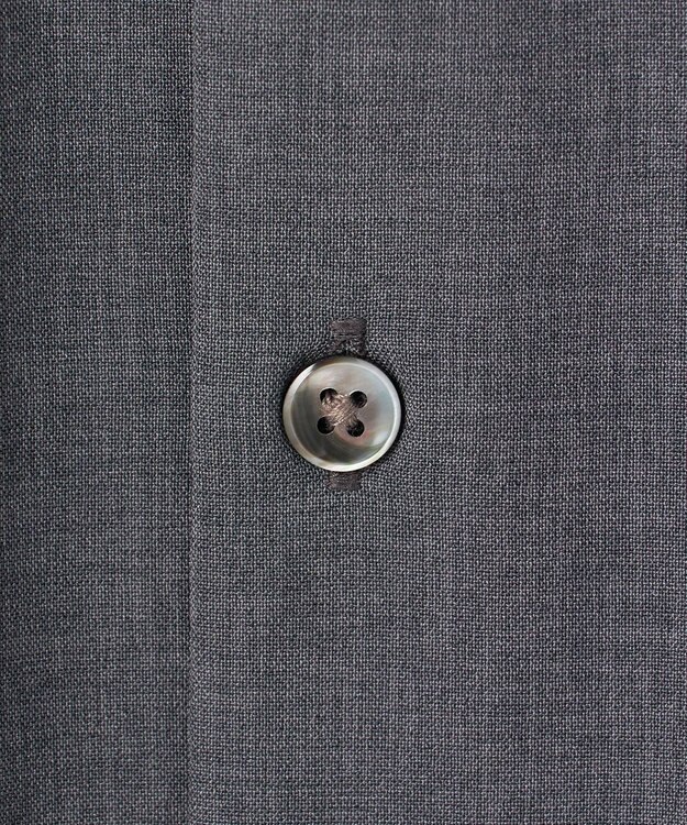 GOTAIRIKU 【シワになりにくい/ストレッチ/洗える】ウールライク シャツ_カッタウェイカラー グレー系