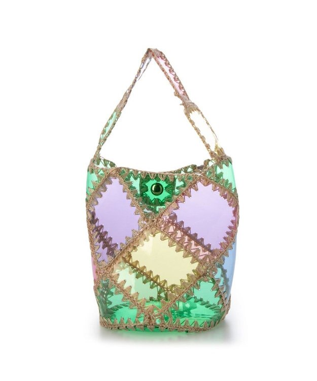 UNBILLION カシュカシュ cachecache / ビニルクロッシェバケツバッグ ミックス