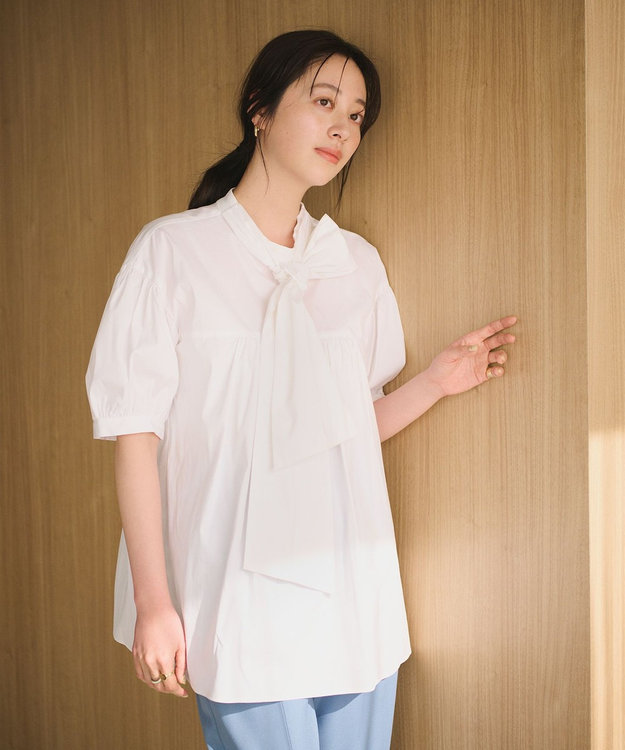 #Newans 【ANSWER for コンサバフェミニン】マルチウェイビッグリボンブラウス ホワイト系