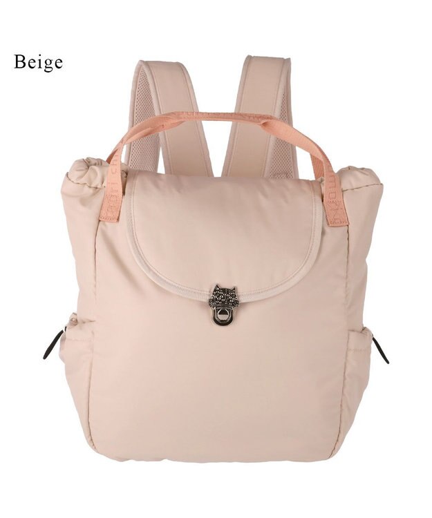 tsumori chisato CARRY ネコメタル リュック 手提げ ハンドバッグ 2way ベージュ