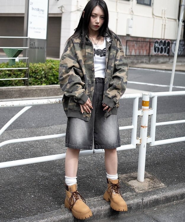 WEGO ワーカーズフードブルゾン 柄1