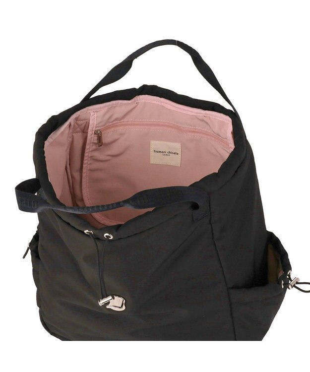 tsumori chisato CARRY ネコメタル リュック 手提げ ハンドバッグ 2way ブラック