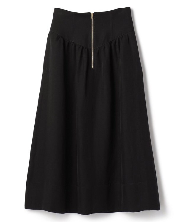 BEIGE， BERNARD / リネン混 ゴールドジップ ハイウエススカート Black