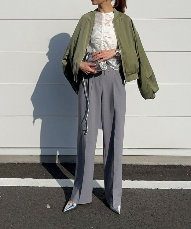 Green Parks AnriettMusee 花柄オパールシャーリングブラウス Beige