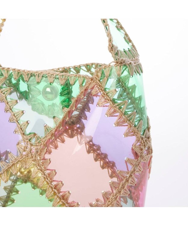 UNBILLION カシュカシュ cachecache / ビニルクロッシェバケツバッグ ミックス