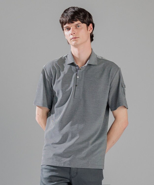 JOSEPH HOMME 【接触冷感】アイスコットンカノコ　ポロ ライトグレー系