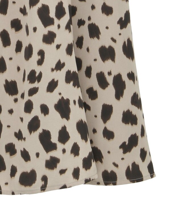 YECCA VECCA アニマル柄プリントマーメイドスカート Beige